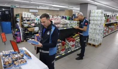 Silifke’de Zabıta Ekiplerinden Zincir Market Denetimi